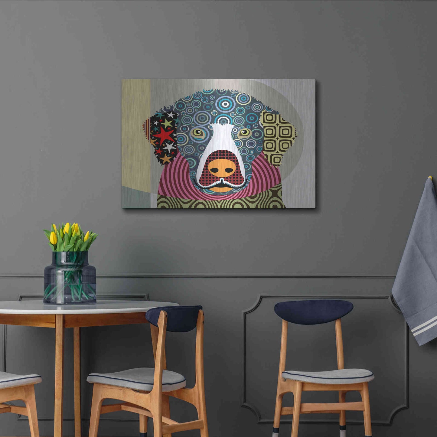 Luxe Metal Art 'Golden Retriever' by Lanre Adefioyue, Metal Wall Art,36x24