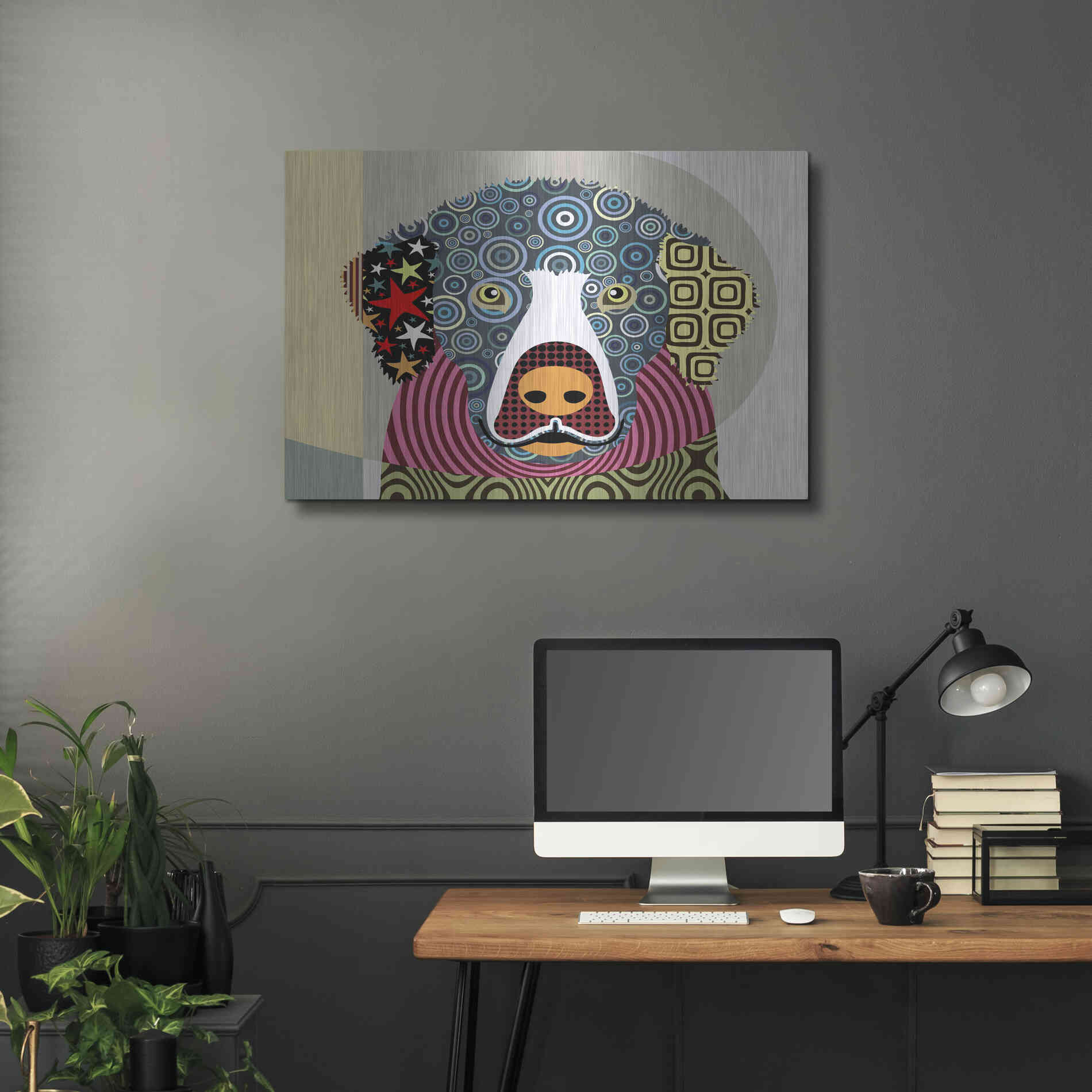 Luxe Metal Art 'Golden Retriever' by Lanre Adefioyue, Metal Wall Art,36x24