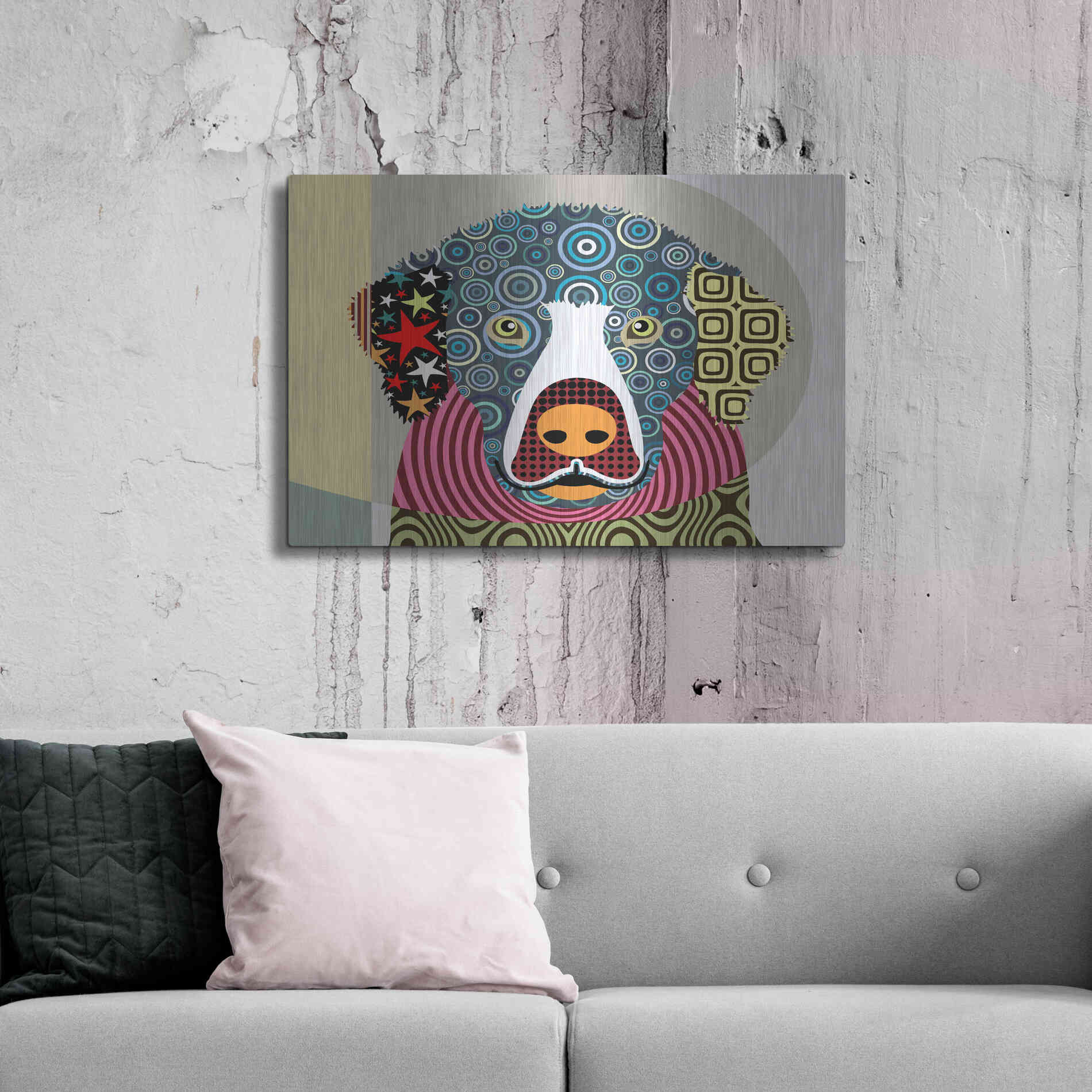Luxe Metal Art 'Golden Retriever' by Lanre Adefioyue, Metal Wall Art,36x24
