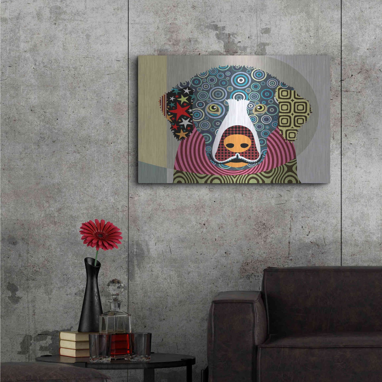 Luxe Metal Art 'Golden Retriever' by Lanre Adefioyue, Metal Wall Art,36x24