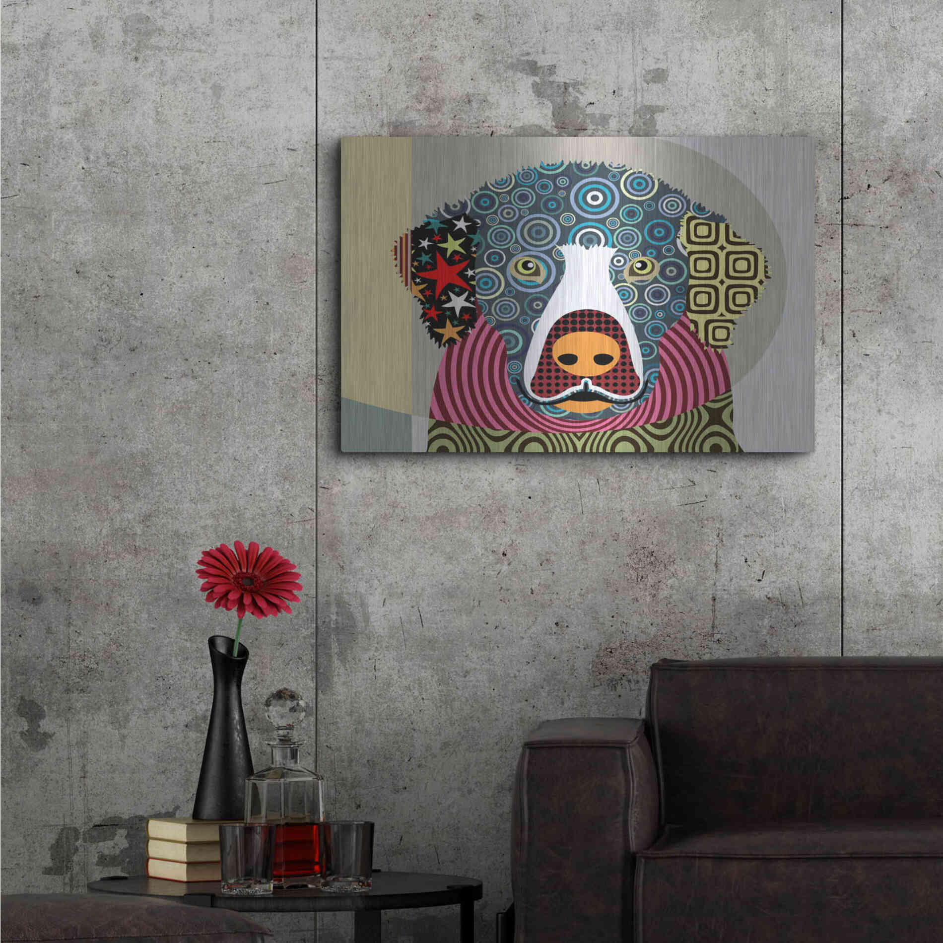 Luxe Metal Art 'Golden Retriever' by Lanre Adefioyue, Metal Wall Art,36x24