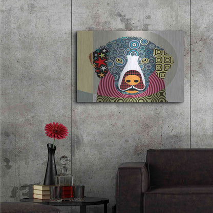 Luxe Metal Art 'Golden Retriever' by Lanre Adefioyue, Metal Wall Art,36x24