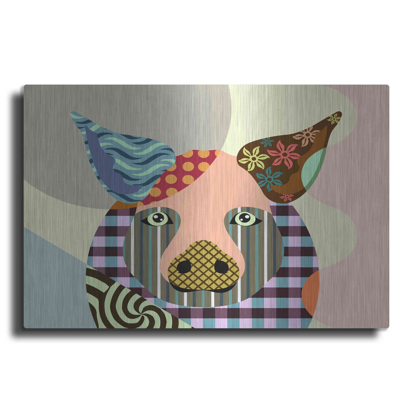 Luxe Metal Art 'Piggy' by Lanre Adefioyue, Metal Wall Art