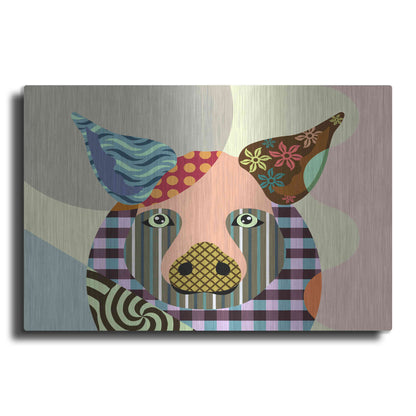 Luxe Metal Art 'Piggy' by Lanre Adefioyue, Metal Wall Art