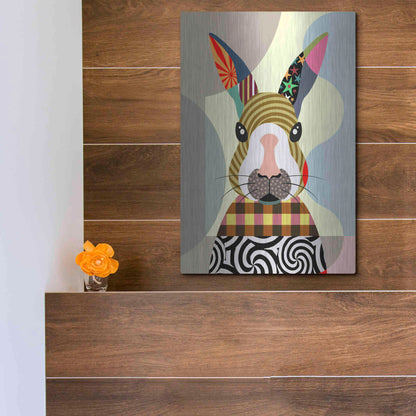Luxe Metal Art 'Sexy Bunny' by Lanre Adefioyue, Metal Wall Art,12x16