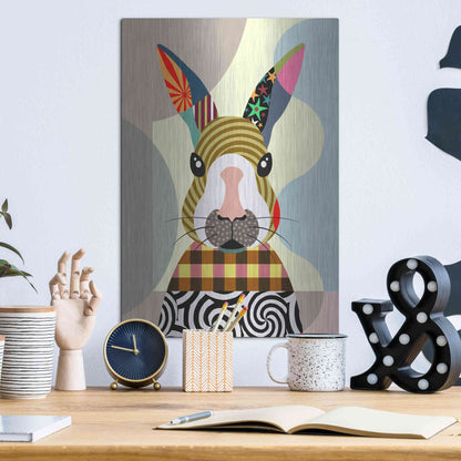 Luxe Metal Art 'Sexy Bunny' by Lanre Adefioyue, Metal Wall Art,12x16