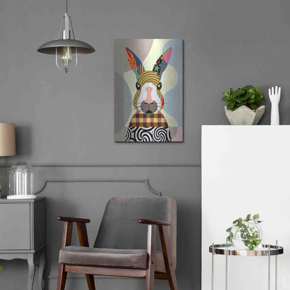 Luxe Metal Art 'Sexy Bunny' by Lanre Adefioyue, Metal Wall Art,16x24