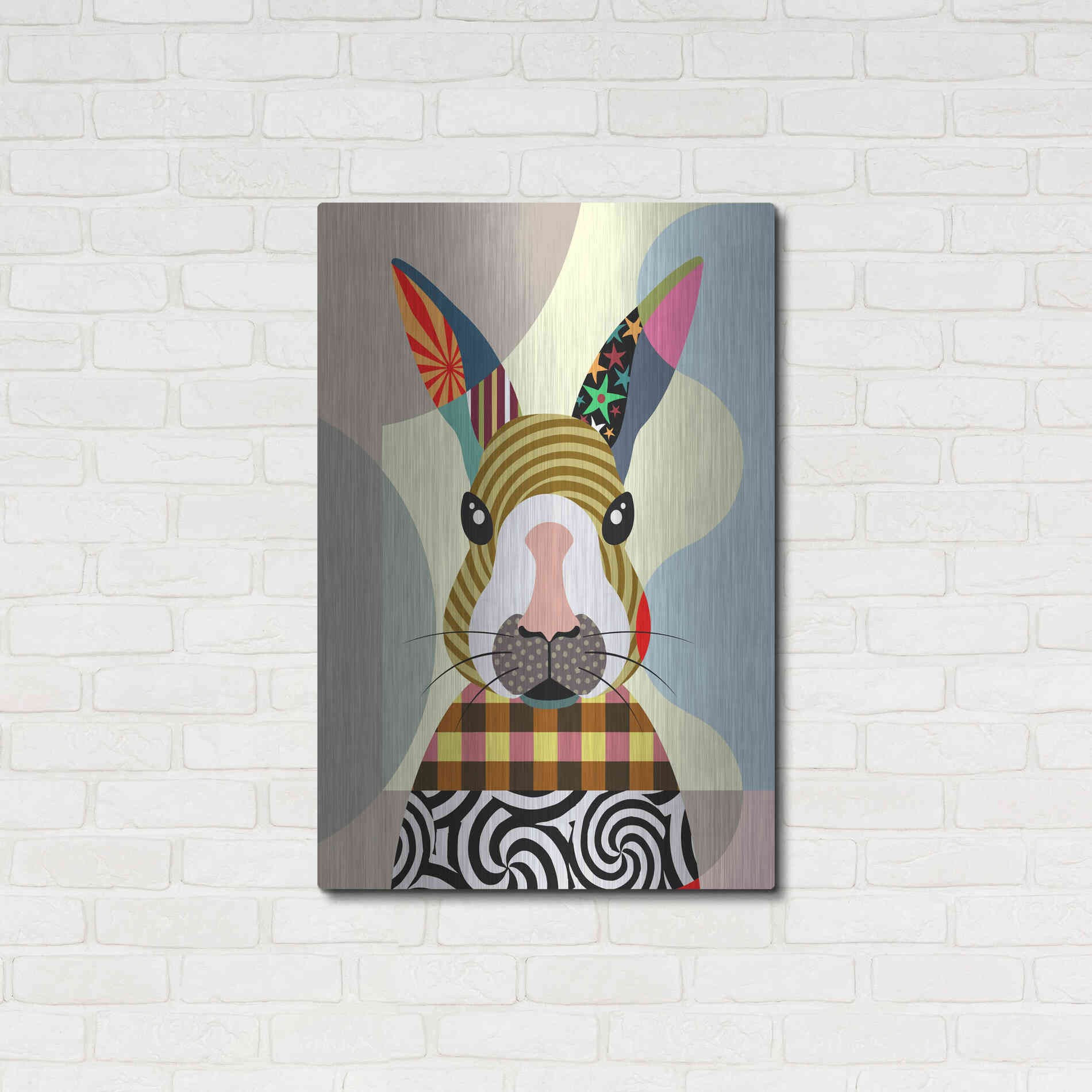 Luxe Metal Art 'Sexy Bunny' by Lanre Adefioyue, Metal Wall Art,24x36