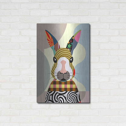 Luxe Metal Art 'Sexy Bunny' by Lanre Adefioyue, Metal Wall Art,24x36