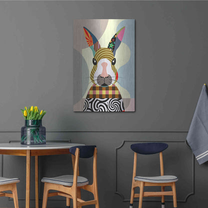 Luxe Metal Art 'Sexy Bunny' by Lanre Adefioyue, Metal Wall Art,24x36