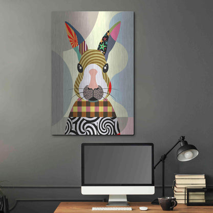 Luxe Metal Art 'Sexy Bunny' by Lanre Adefioyue, Metal Wall Art,24x36