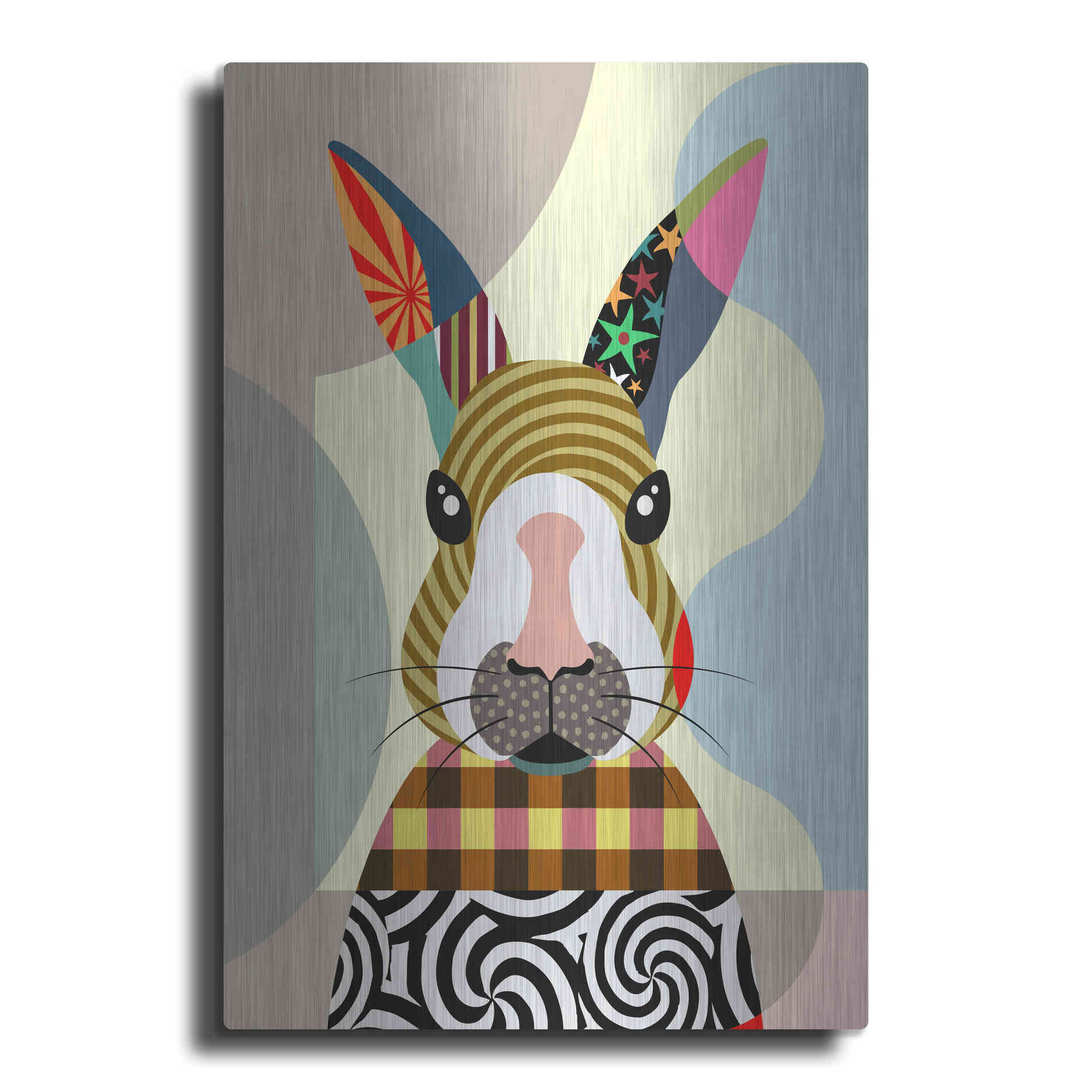 Luxe Metal Art 'Sexy Bunny' by Lanre Adefioyue, Metal Wall Art