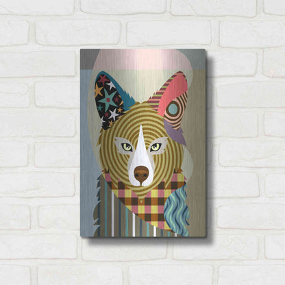 Luxe Metal Art 'Sly as a Fox' by Lanre Adefioyue, Metal Wall Art,12x16