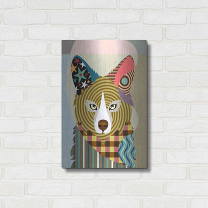 Luxe Metal Art 'Sly as a Fox' by Lanre Adefioyue, Metal Wall Art,16x24