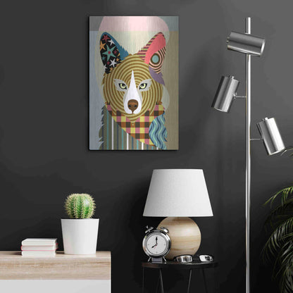 Luxe Metal Art 'Sly as a Fox' by Lanre Adefioyue, Metal Wall Art,16x24