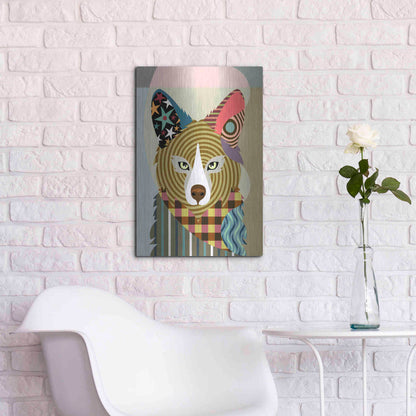 Luxe Metal Art 'Sly as a Fox' by Lanre Adefioyue, Metal Wall Art,16x24