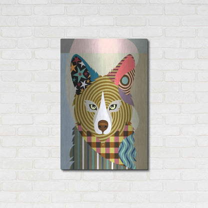 Luxe Metal Art 'Sly as a Fox' by Lanre Adefioyue, Metal Wall Art,24x36