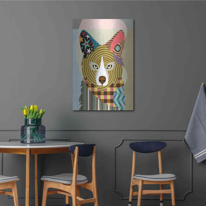 Luxe Metal Art 'Sly as a Fox' by Lanre Adefioyue, Metal Wall Art,24x36