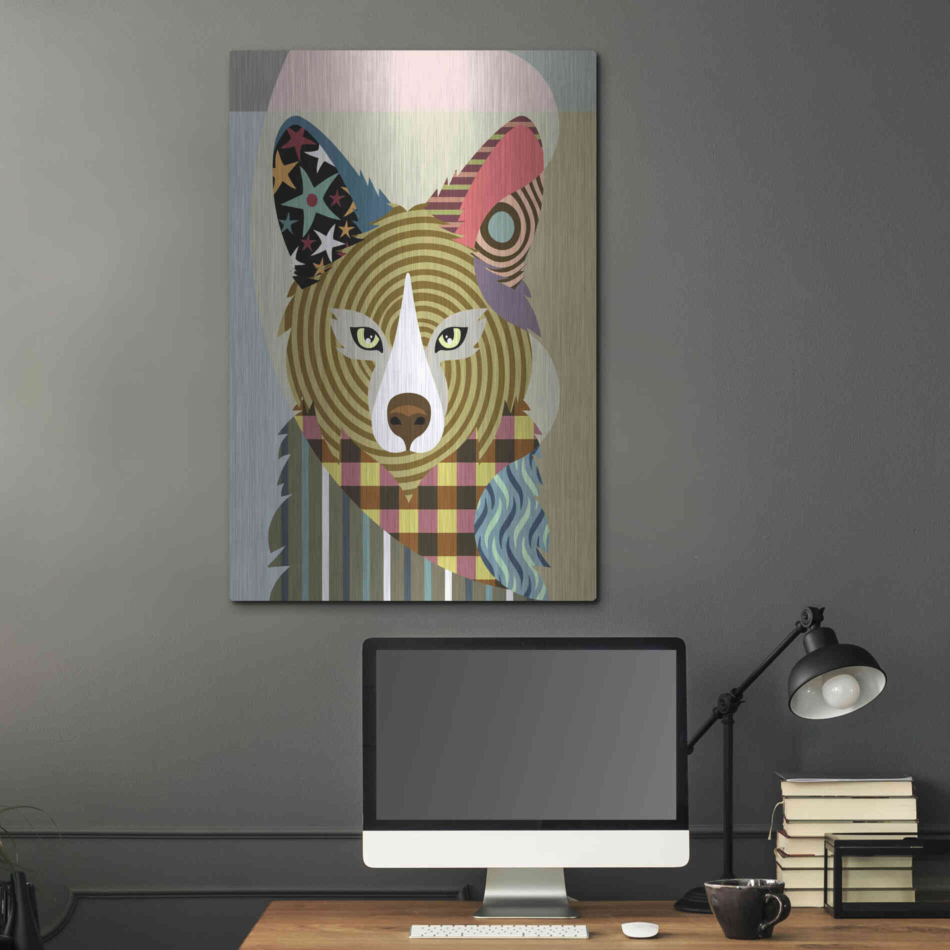 Luxe Metal Art 'Sly as a Fox' by Lanre Adefioyue, Metal Wall Art,24x36