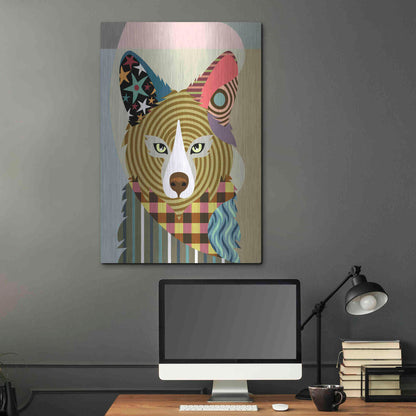 Luxe Metal Art 'Sly as a Fox' by Lanre Adefioyue, Metal Wall Art,24x36