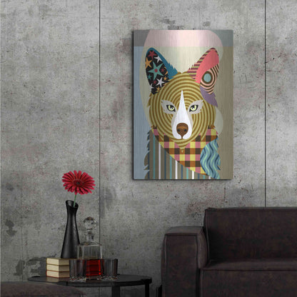 Luxe Metal Art 'Sly as a Fox' by Lanre Adefioyue, Metal Wall Art,24x36