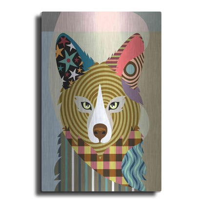 Luxe Metal Art 'Sly as a Fox' by Lanre Adefioyue, Metal Wall Art