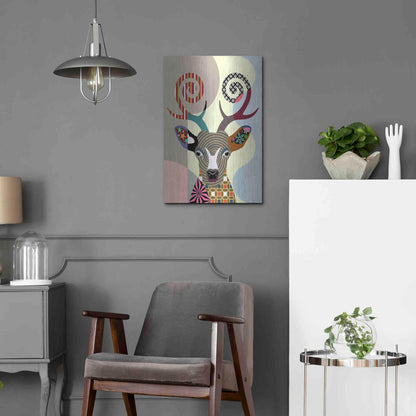 Luxe Metal Art 'Spectrum Deer' by Lanre Adefioyue, Metal Wall Art,16x24