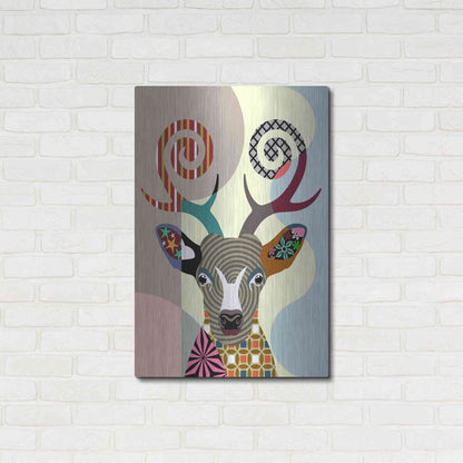 Luxe Metal Art 'Spectrum Deer' by Lanre Adefioyue, Metal Wall Art,24x36