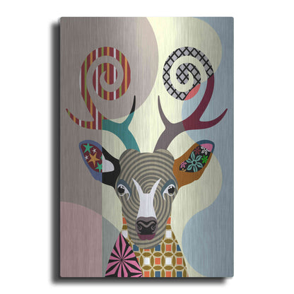 Luxe Metal Art 'Spectrum Deer' by Lanre Adefioyue, Metal Wall Art