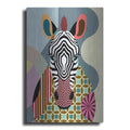 Luxe Metal Art 'Spectrum Zebra' by Lanre Adefioyue, Metal Wall Art