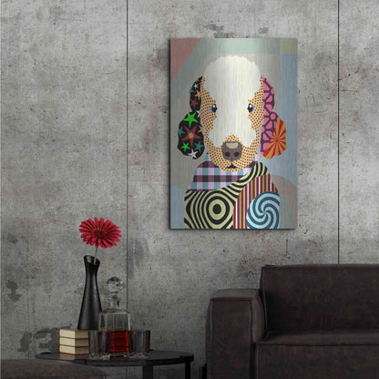 Luxe Metal Art 'Bedlington Terrier' by Lanre Adefioyue, Metal Wall Art,24x36