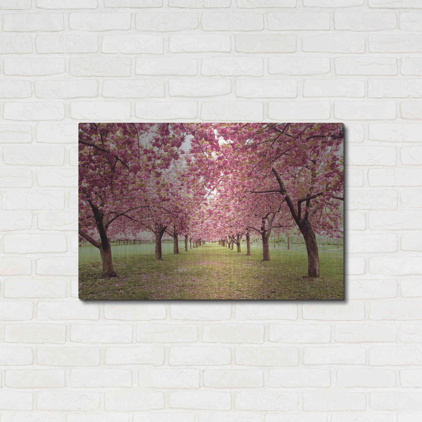 Luxe Metal Art 'Hall of Cherries' by Katherine Gendreau, Metal Wall Art,36x24