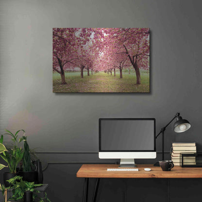 Luxe Metal Art 'Hall of Cherries' by Katherine Gendreau, Metal Wall Art,36x24