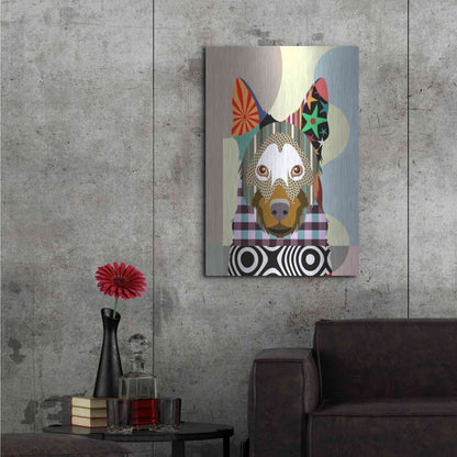 Luxe Metal Art 'Belgian Malinois' by Lanre Adefioyue, Metal Wall Art,24x36