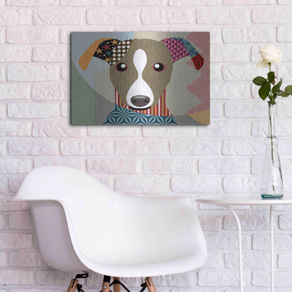 Luxe Metal Art 'Whippet' by Lanre Adefioyue, Metal Wall Art,24x16