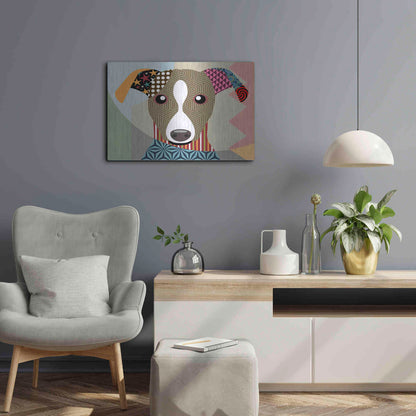 Luxe Metal Art 'Whippet' by Lanre Adefioyue, Metal Wall Art,24x16