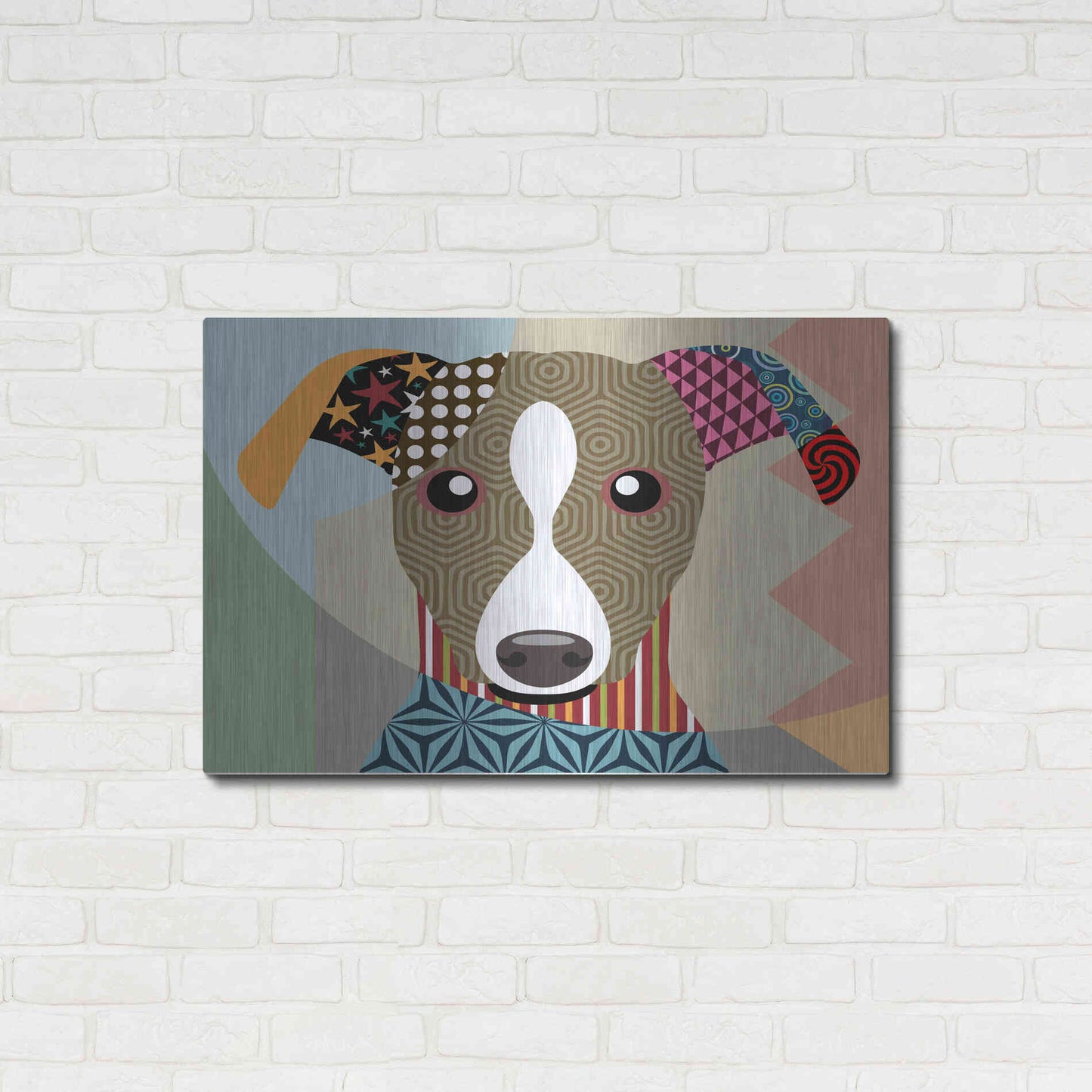 Luxe Metal Art 'Whippet' by Lanre Adefioyue, Metal Wall Art,36x24