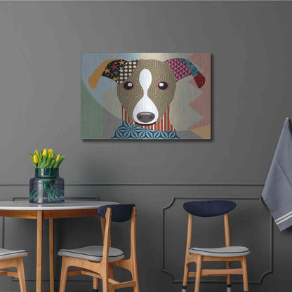 Luxe Metal Art 'Whippet' by Lanre Adefioyue, Metal Wall Art,36x24