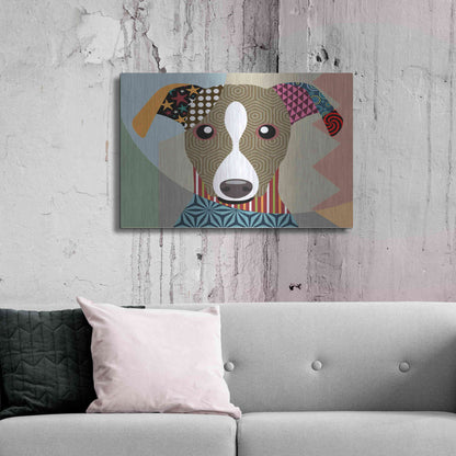 Luxe Metal Art 'Whippet' by Lanre Adefioyue, Metal Wall Art,36x24