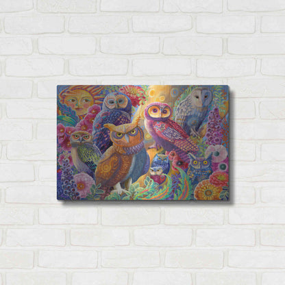 Luxe Metal Art 'Owl Autonomy' by Laura Audi, Metal Wall Art,24x16