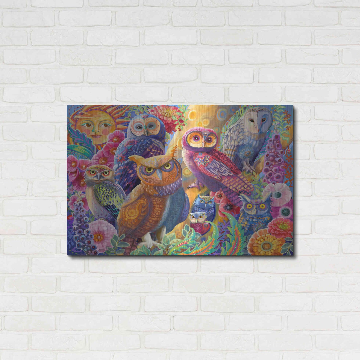 Luxe Metal Art 'Owl Autonomy' by Laura Audi, Metal Wall Art,36x24