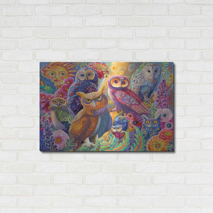 Luxe Metal Art 'Owl Autonomy' by Laura Audi, Metal Wall Art,36x24