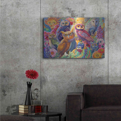 Luxe Metal Art 'Owl Autonomy' by Laura Audi, Metal Wall Art,36x24