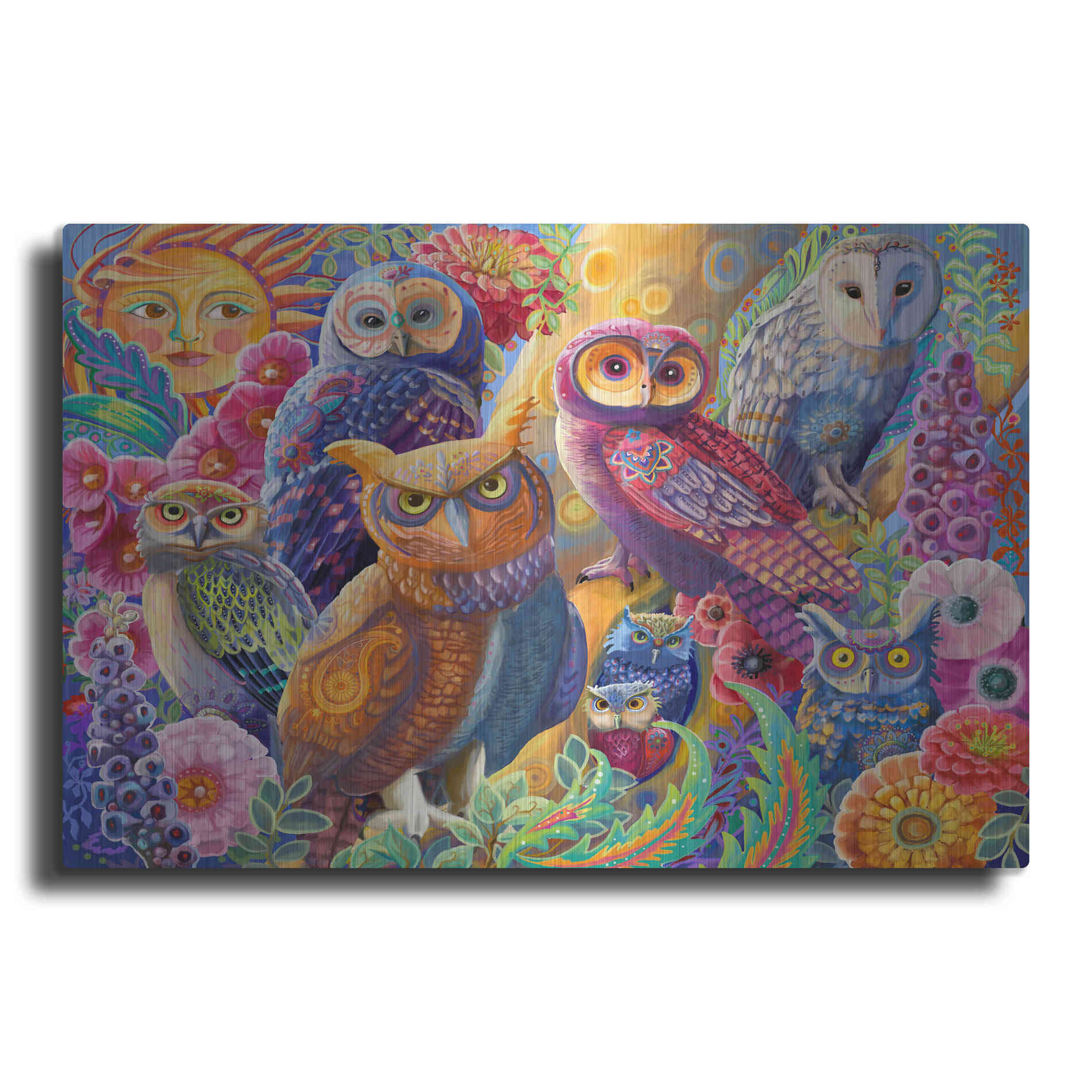 Luxe Metal Art 'Owl Autonomy' by Laura Audi, Metal Wall Art