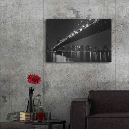 Luxe Metal Art 'Manhattan Bridge' by Katherine Gendreau, Metal Wall Art,36x24