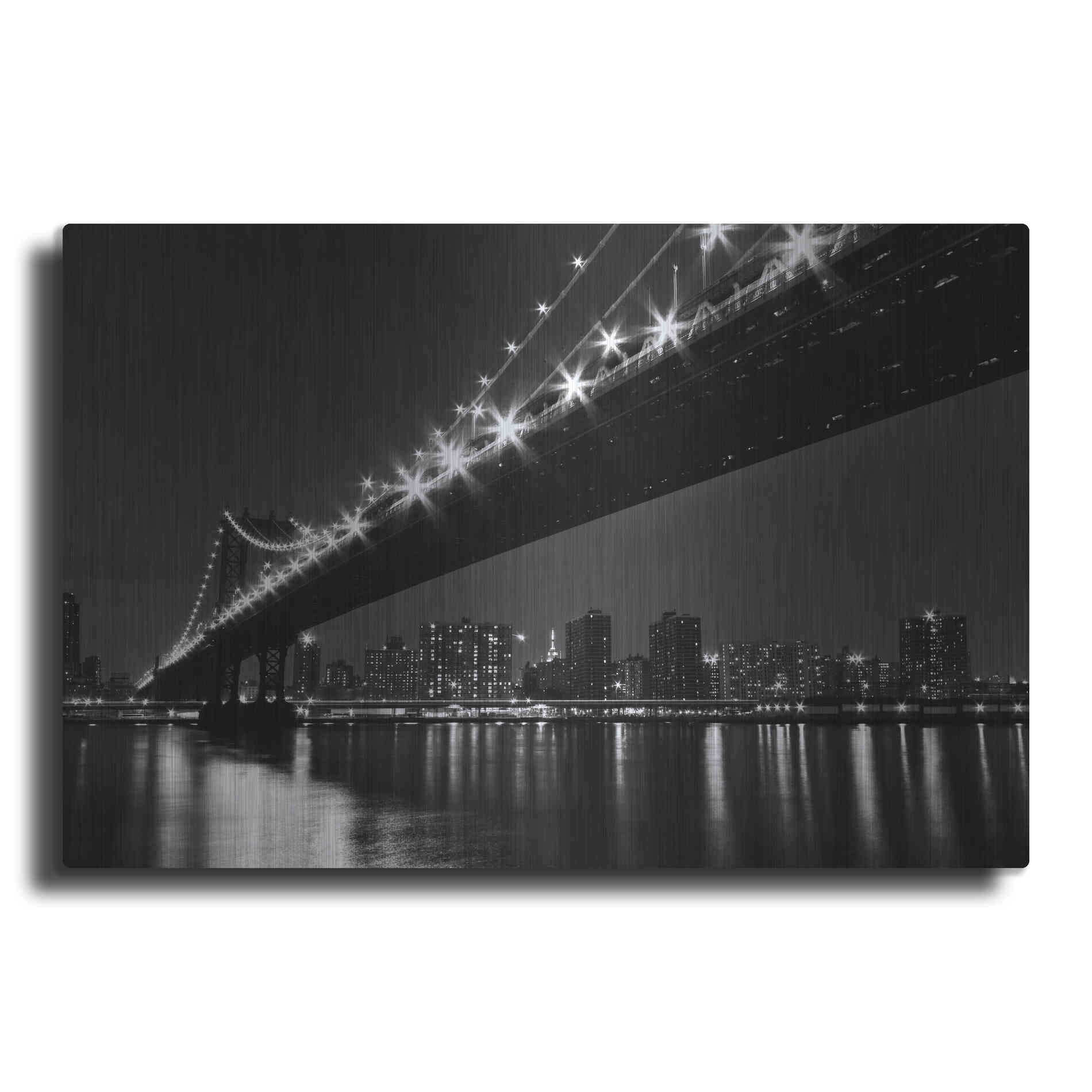 Luxe Metal Art 'Manhattan Bridge' by Katherine Gendreau, Metal Wall Art