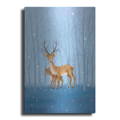 Luxe Metal Art 'Reindeers' by Makiko, Metal Wall Art