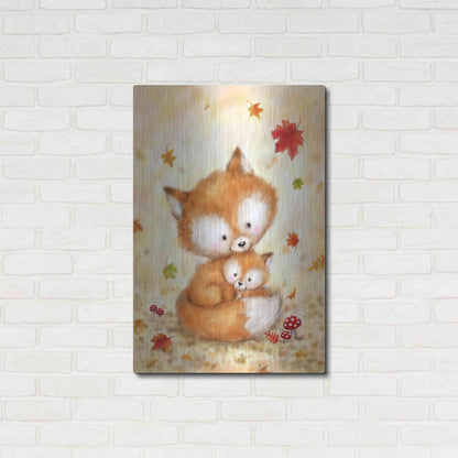 Luxe Metal Art 'Fox 2' by Makiko, Metal Wall Art,24x36