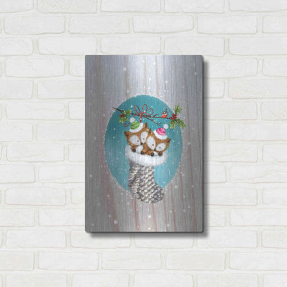 Luxe Metal Art 'Two Fox 2' by Makiko, Metal Wall Art,16x24