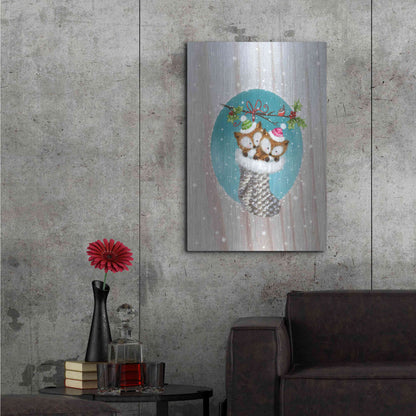 Luxe Metal Art 'Two Fox 2' by Makiko, Metal Wall Art,24x36